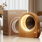 Sunrise Alarm Clock & Moon Lamp, Bedside Lamp with Light Alarm Clock, Daylight Alarm Clock, Night Light with 3 Brightness Levels, 10 Natural Sounds, Ideal for Bedroom