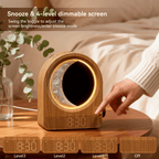 Sunrise Alarm Clock & Moon Lamp, Bedside Lamp with Light Alarm Clock, Daylight Alarm Clock, Night Light with 3 Brightness Levels, 10 Natural Sounds, Ideal for Bedroom